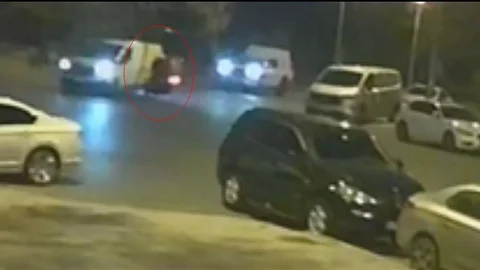 Tekirdağ'da Motosikletli Kaza Anı Kaydedildi