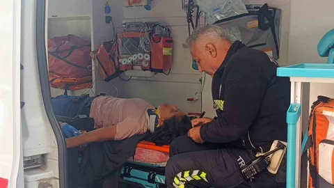 Motosikletli Kadın Kaza Geçirdi