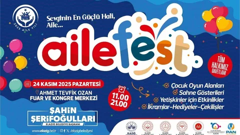 Elazığ'da Aile Festivali Düzenleniyor