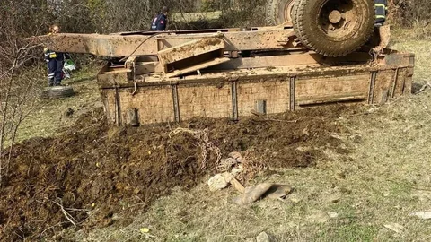 Kastamonu'da Traktör Devrildi