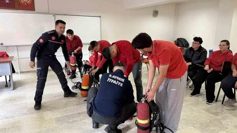 Kayseri'de İtfaiye Eğitimi Desteği