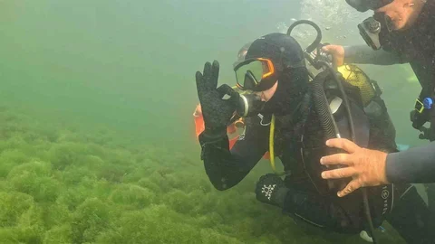 Kocaeli'de Dalgıç Başkanın Dalışı