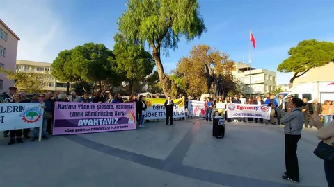 Söke'de Kadına Yönelik Şiddet Yürüyüşü