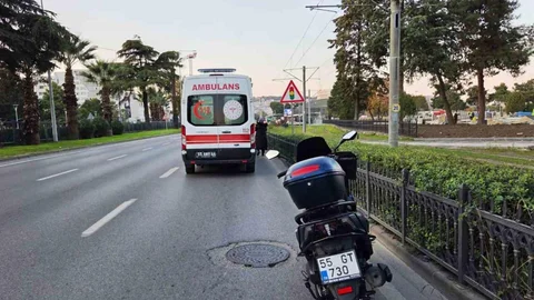 Samsun'da Motosiklet Kazası Yaşandı