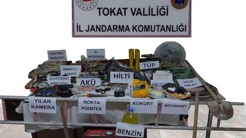 Tokat'ta Kaçak Kazı Operasyonu Yapıldı