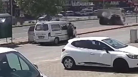 Kayseri'de Trafik Kazası Görüntüleri