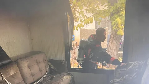 Malatya'da Konteyner Yangını Meydana Geldi