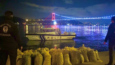 İstanbul'da Kaçak Midye Operasyonu