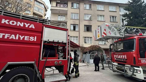 Konya'da Kombi Patlaması Sonucu Yangın Çıktı