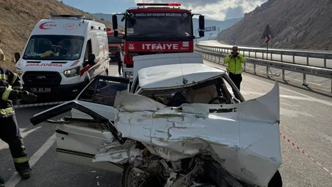 Denizli'de Trafik Kazası: 1 Ölü, 1 Yaralı