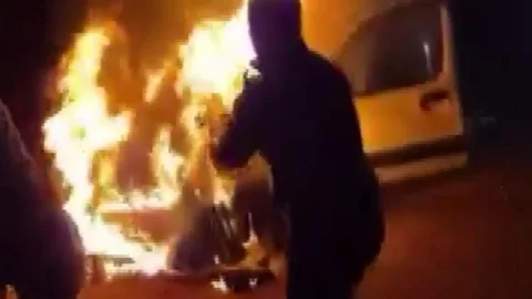 Gaziantep'te Yanan Araca Müdahale Edildi