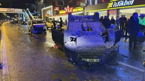 Küçükçekmece'de Zincirleme Kaza Yaşandı