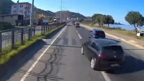 Trabzon'da Tehlikeli Sürücülük Anları