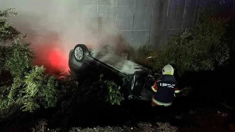 Mersin'de Elektrikli Araç Kazası ve Yangın