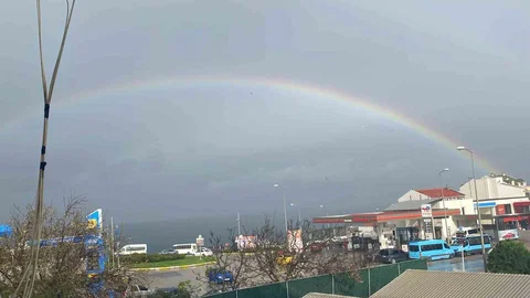 Sinop'ta Çift Gökkuşağı Görüntülendi