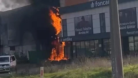 Bursa İnegöl'de Yangın Paniği