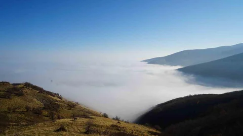Muş’ta Görsel Şölen Oluşturan Sis Manzarası
