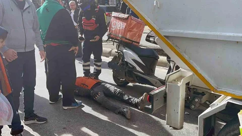 Muğla'da Motokurye Kaza Geçirdi