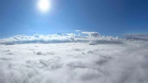 Kayseri'de Sis Bulutları Görüntülendi