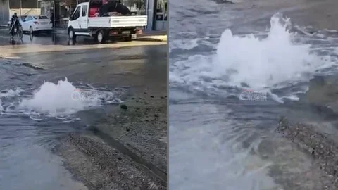 Akdeniz’de Su Borusu Patladı: Okul Çevresi Göle Döndü, Kısmi Su Kesintisi Yaşanıyor