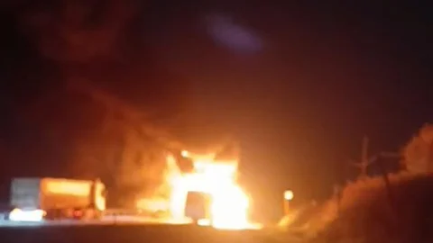 Bursa'da Servis Otobüsü Yangını