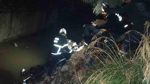 Defne'de Su Kanalına Düşme Olayı