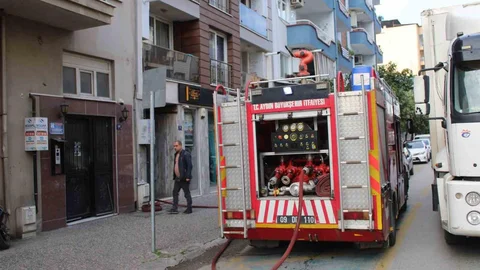 Aydın'da Klimadan Yangın Çıktı