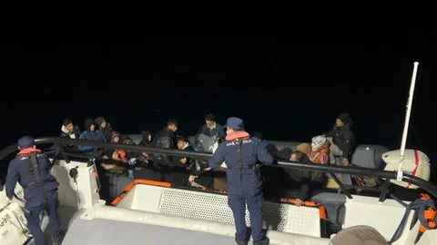 Muğla'da Düzensiz Göçmen Kurtarıldı