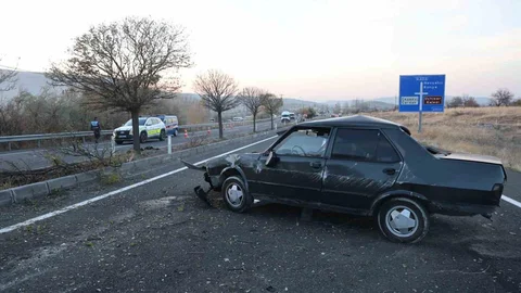 Nevşehir'de Kontrolden Çıkan Araç Takla Attı