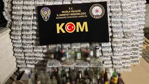 Marmaris'te Kaçak İçki Operasyonu