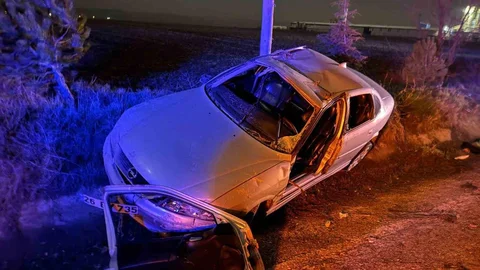 Eskişehir'de Takla Atan Araçta Sürücü Hafif Yaralandı