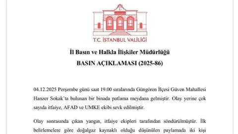 Güngören'de Doğalgaz Kaynaklı Patlama