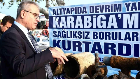 Karabiga'da Altyapı Çalışmaları Devam Ediyor