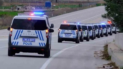 Kırklareli’nde Emniyet teşkilatına 64 yeni araç