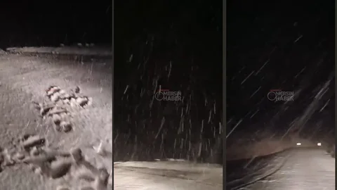 Mezitli Fındıkpınarı Durnaz Yaylasına Kar Yağdı!