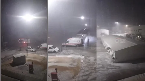 Akkuyu Sahasında Dolu Yağışı!