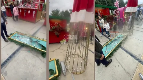 Avm'de Dekor Aynası Devrildi!