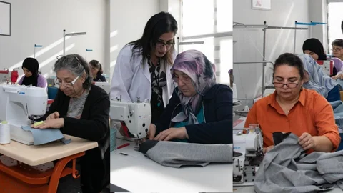 Mercek’te Giyim Üretim Kurslarına Yoğun İlgi