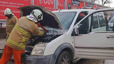 Kırıkkale'de Araç Yangını Çıktı
