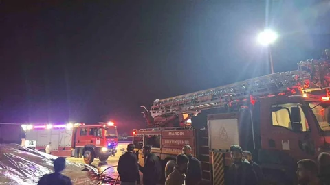 Mardin'de Mısır Tesisinde Yangın Çıktı