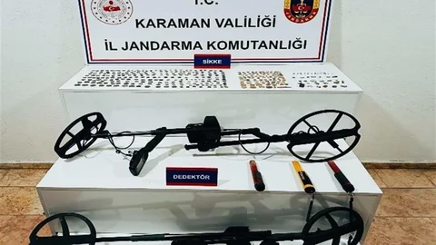 Karaman'da Tarihi Sikkeler Ele Geçirildi