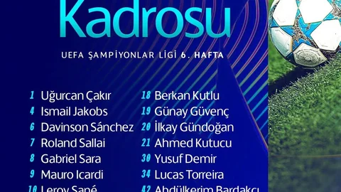 Galatasaray'ın Monaco Maçı Kadrosu Açıklandı