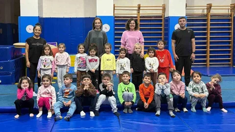 Muğla'da Anasınıfı Öğrencileri Cimnastik Dersi Aldı