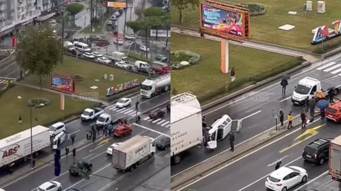 Tarsus’ta Kaza: D-400 Nusret Mayın Gemisi Kavşağı'nda Otomobil Devrildi