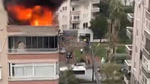 Yenişehir'de Yangın: 9. Kattaki Dairede Yangın Çıktı