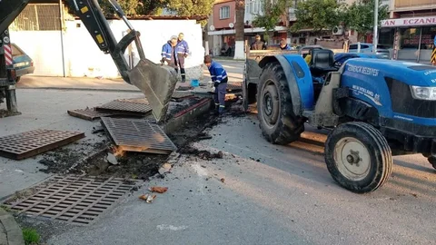 Germencik'te Yağmur Suyu Hattı Bakımı