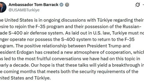 ABD Büyükelçisi Barrack’tan F-35 Açıklaması