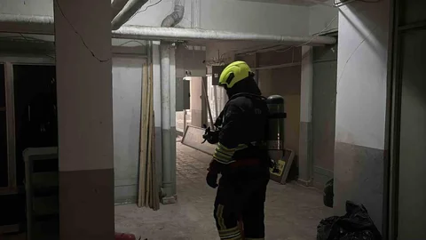 Bolu'da İş Merkezinde Yangın Çıktı