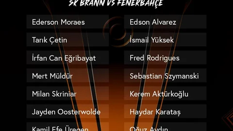 Fenerbahçe'nin Brann Maçı Kadrosu Açıklandı