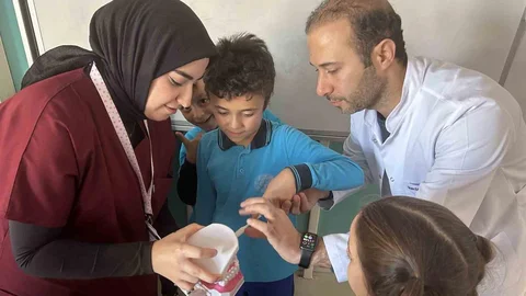 OMÜ’den minik kalplere sağlık dokunuşu